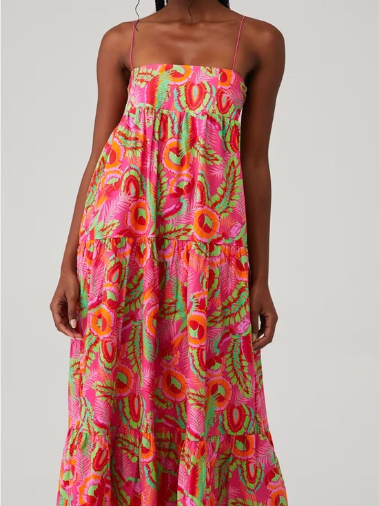 Show Me Your MuMu Dresses & Skirts - Show Me Your MuMu Pink Floral Print Maxi Dress with Neon Accents